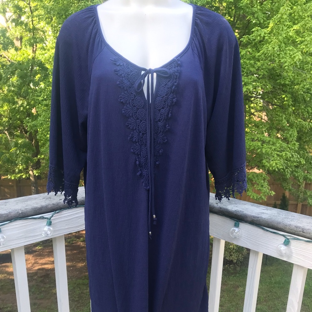 Plus Size NAÏF Navy Blue Dress